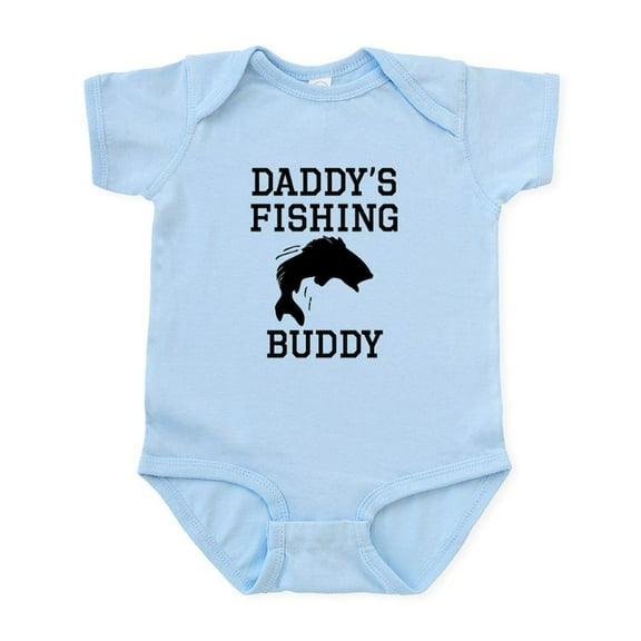CafePress - Daddys Fishing Buddy Body Suit - Baby Light Bodysuit, Size Newborn - 24 Months