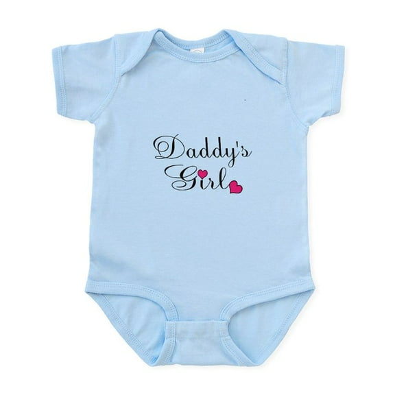 CafePress - Daddys Girl Pink Hearts Body Suit - Baby Light Bodysuit, Size Newborn - 24 Months