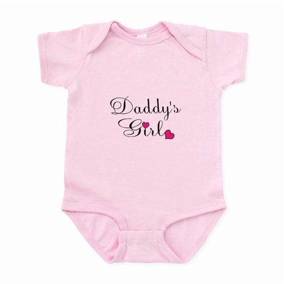 CafePress - Daddys Girl Pink Hearts Body Suit - Baby Light Bodysuit, Size Newborn - 24 Months