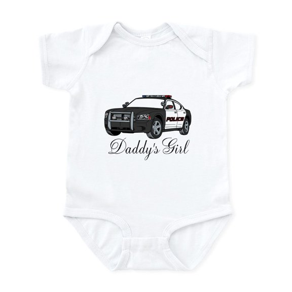 CafePress - Daddys Girl Police Car Infant Bodysuit Body Suit - Baby Light Bodysuit, Size Newborn - 24 Months