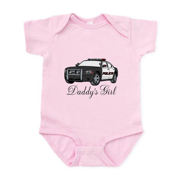 CafePress - Daddys Girl Police Car Infant Bodysuit Body Suit - Baby Light Bodysuit, Size Newborn - 24 Months