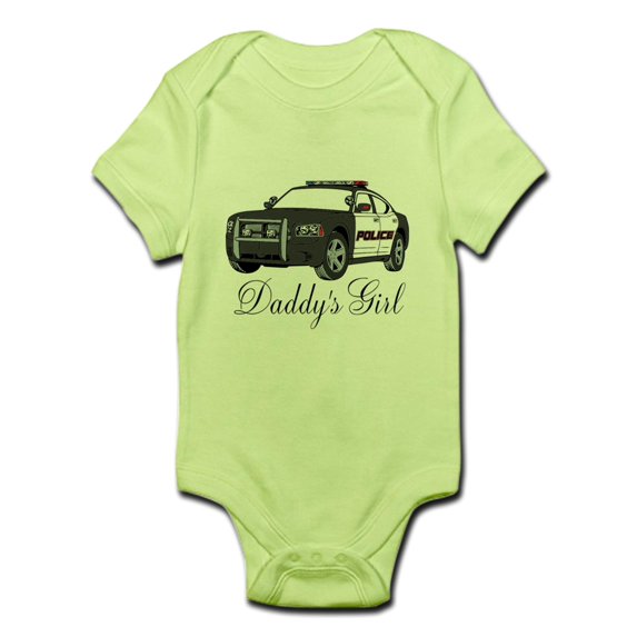 CafePress - Daddys Girl Police Car Infant Bodysuit Body Suit - Baby Light Bodysuit