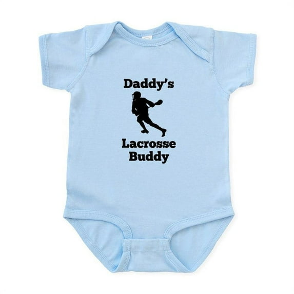 CafePress - Daddys Lacrosse Buddy Body Suit - Baby Light Bodysuit, Size Newborn - 24 Months
