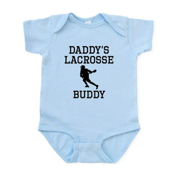 CafePress - Daddys Lacrosse Buddy Body Suit - Baby Light Bodysuit, Size Newborn - 24 Months