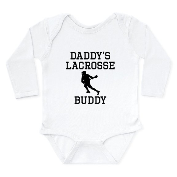 CafePress - Daddys Lacrosse Buddy Body Suit - Long Sleeve Cotton Baby Bodysuit
