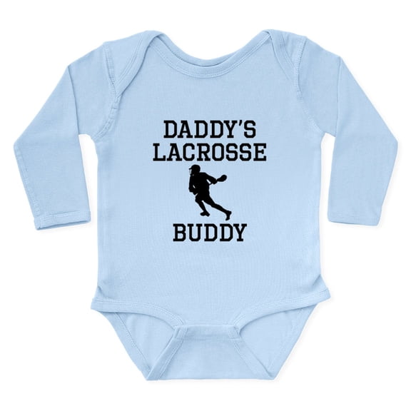 CafePress - Daddys Lacrosse Buddy Body Suit - Long Sleeve Cotton Baby Bodysuit