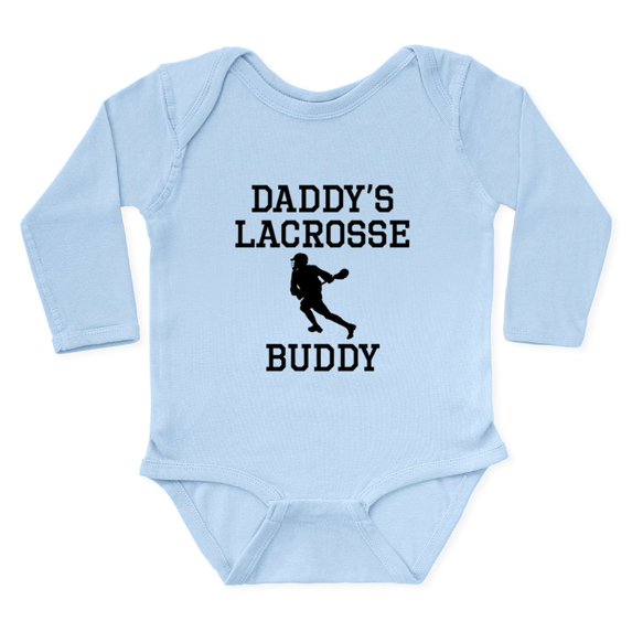 CafePress - Daddys Lacrosse Buddy Body Suit - Long Sleeve Cotton Baby Bodysuit