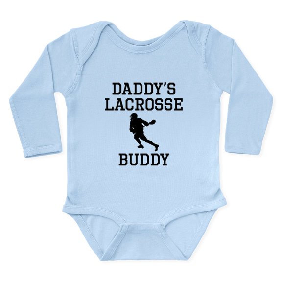 CafePress - Daddys Lacrosse Buddy Body Suit - Long Sleeve Cotton Baby Bodysuit