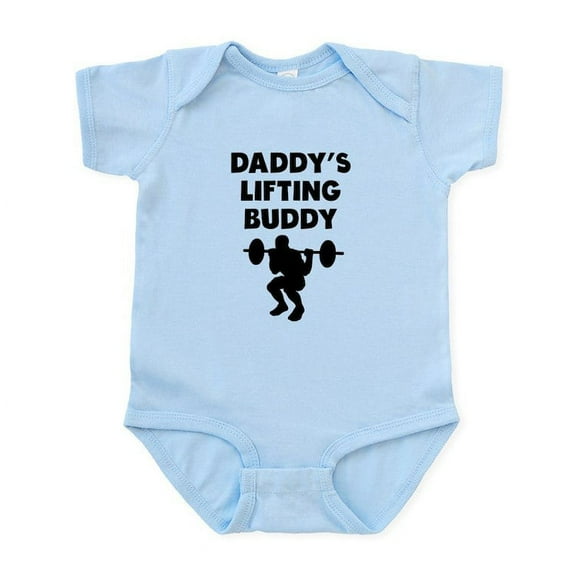 CafePress - Daddys Lifting Buddy Body Suit - Baby Light Bodysuit, Size Newborn - 24 Months
