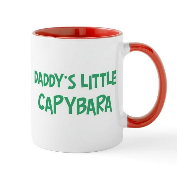 CafePress - Daddys Little Capybara Mug - 11 oz Ceramic Mug - Novelty Coffee Tea Cup