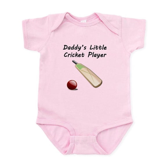 CafePress - Daddys Little Cricket Player Body Suit - Baby Light Bodysuit, Size Newborn - 24 Months