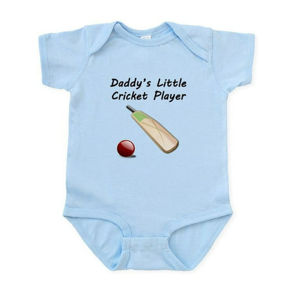 CafePress - Daddys Little Cricket Player Body Suit - Baby Light Bodysuit, Size Newborn - 24 Months