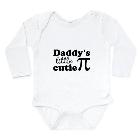CafePress - Daddys Little Cutie Pi Body Suit - Long Sleeve Cotton Baby Bodysuit