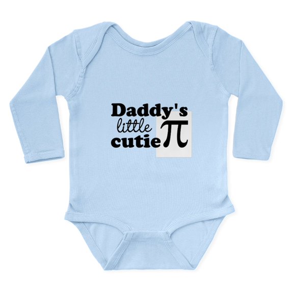 CafePress - Daddys Little Cutie Pi Body Suit - Long Sleeve Cotton Baby Bodysuit