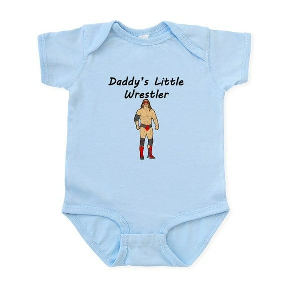 CafePress - Daddys Little Wrestler Body Suit - Baby Light Bodysuit, Size Newborn - 24 Months