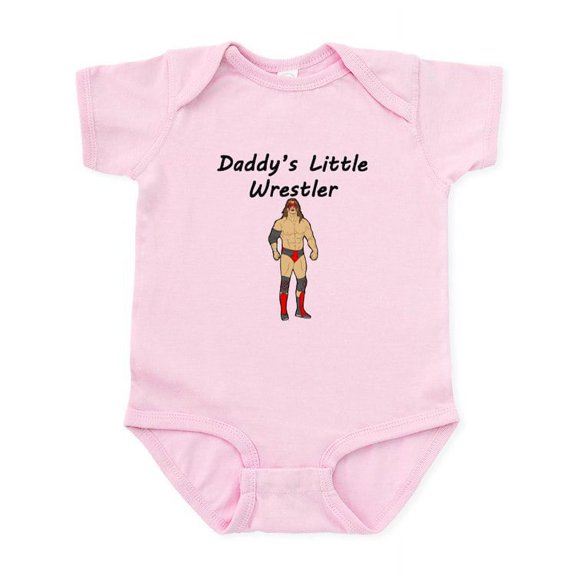 CafePress - Daddys Little Wrestler Body Suit - Baby Light Bodysuit, Size Newborn - 24 Months