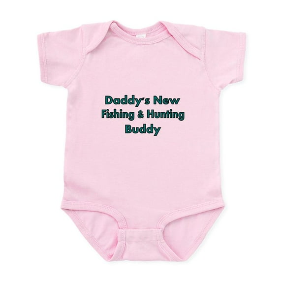 CafePress - Daddys New Fishing And Hunting Buddy Body Suit - Baby Light Bodysuit, Size Newborn - 24 Months