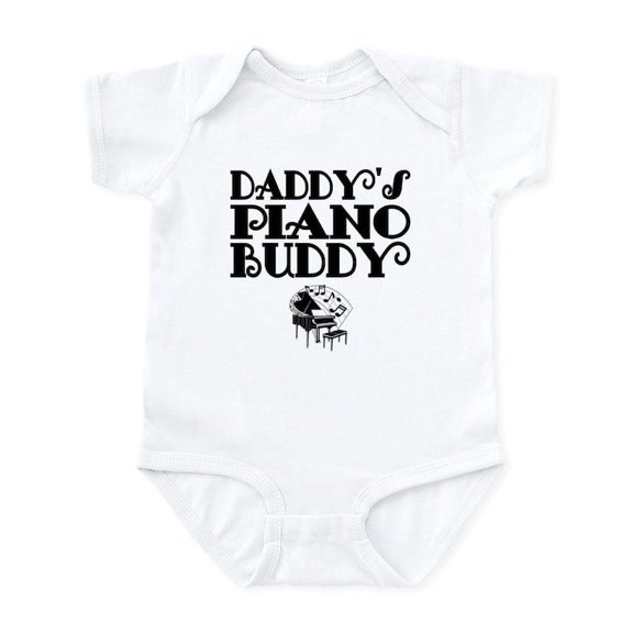 CafePress - Daddys Piano Buddy Body Suit - Baby Light Bodysuit, Size Newborn - 24 Months