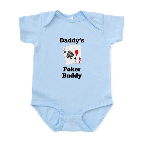 CafePress - Daddys Poker Buddy Body Suit - Baby Light Bodysuit, Size Newborn - 24 Months
