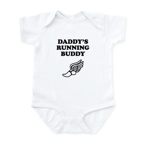 CafePress - Daddys Running Buddy Body Suit - Baby Light Bodysuit, Size Newborn - 24 Months