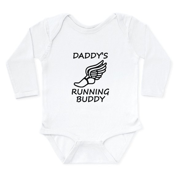 CafePress - Daddys Running Buddy Body Suit - Long Sleeve Cotton Baby Bodysuit