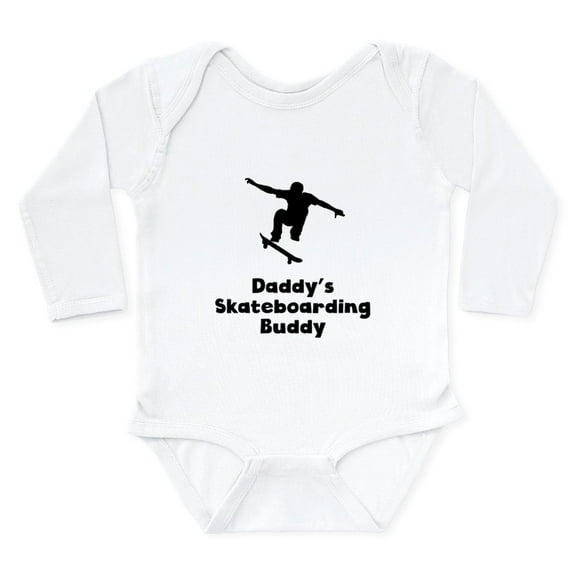 CafePress - Daddys Skateboarding Buddy Body Suit - Long Sleeve Cotton Baby Bodysuit