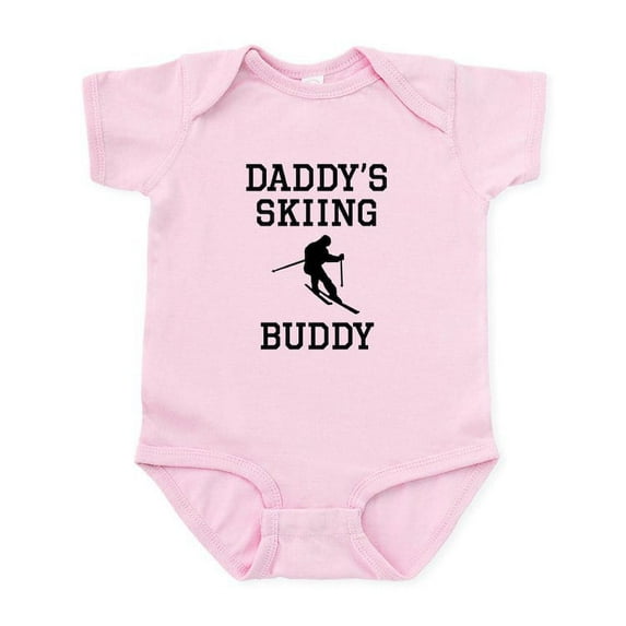 CafePress - Daddys Skiing Buddy Body Suit - Baby Light Bodysuit, Size Newborn - 24 Months