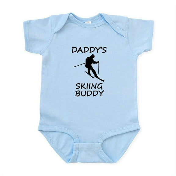 CafePress - Daddys Skiing Buddy Body Suit - Baby Light Bodysuit