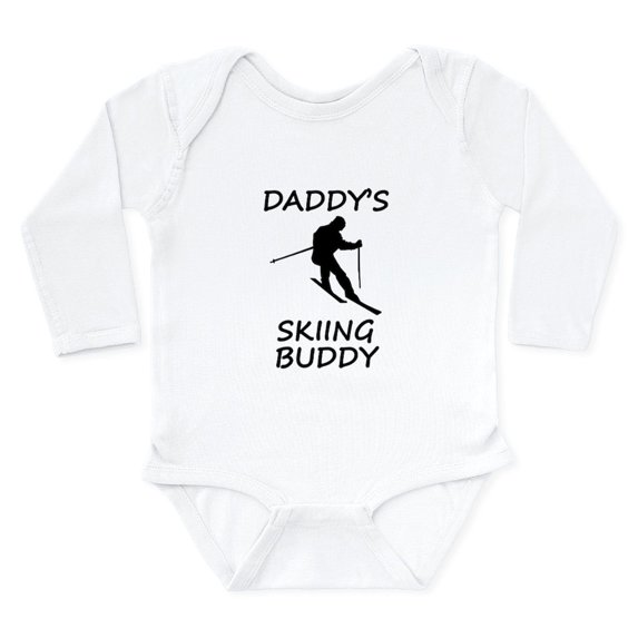 CafePress - Daddys Skiing Buddy Body Suit - Long Sleeve Infant Bodysuit
