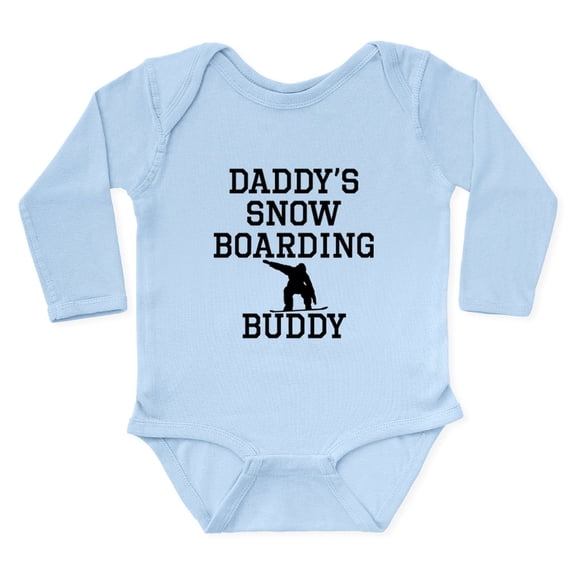 CafePress - Daddys Snowboarding Buddy Body Suit - Long Sleeve Cotton Baby Bodysuit