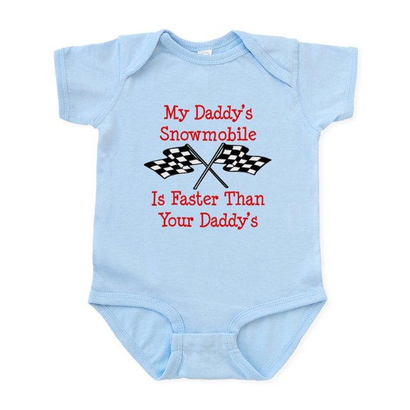 CafePress - Daddys Snowmobile Is Fast Infant Bodysuit - Baby Light Bodysuit, Size Newborn - 24 Months