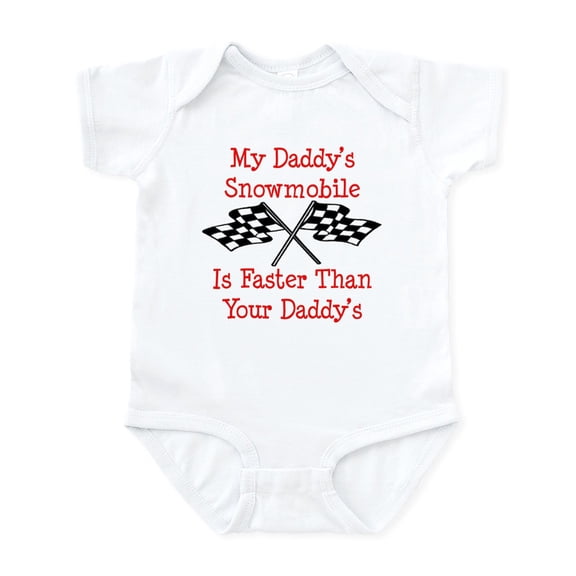 CafePress - Daddys Snowmobile Is Fast Infant Bodysuit - Baby Light Bodysuit, Size Newborn - 24 Months