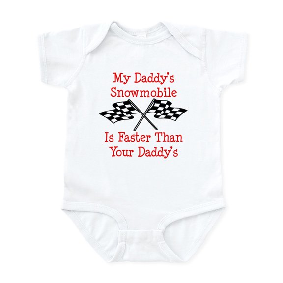 CafePress - Daddys Snowmobile Is Fast Infant Bodysuit - Baby Light Bodysuit, Size Newborn - 24 Months