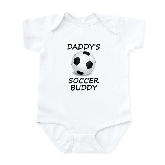 CafePress - Daddys Soccer Buddy Body Suit - Baby Light Bodysuit, Size Newborn - 24 Months