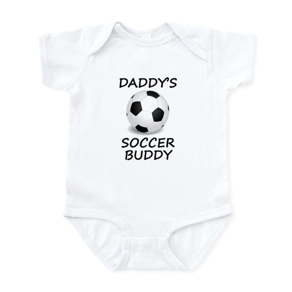 CafePress - Daddys Soccer Buddy Body Suit - Baby Light Bodysuit, Size Newborn - 24 Months