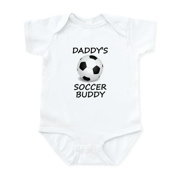 CafePress - Daddys Soccer Buddy Body Suit - Baby Light Bodysuit, Size Newborn - 24 Months