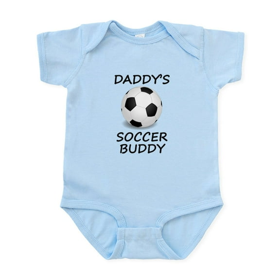 CafePress - Daddys Soccer Buddy Body Suit - Baby Light Bodysuit, Size Newborn - 24 Months