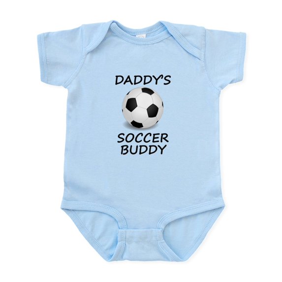 CafePress - Daddys Soccer Buddy Body Suit - Baby Light Bodysuit, Size Newborn - 24 Months