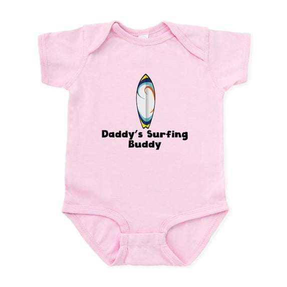 CafePress - Daddys Surfing Buddy Body Suit - Baby Light Bodysuit, Size Newborn - 24 Months