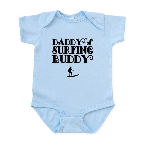 CafePress - Daddys Surfing Buddy Body Suit - Baby Light Bodysuit, Size Newborn - 24 Months