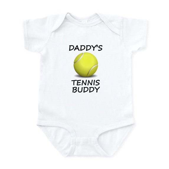 CafePress - Daddys Tennis Buddy Body Suit - Baby Light Bodysuit, Size Newborn - 24 Months