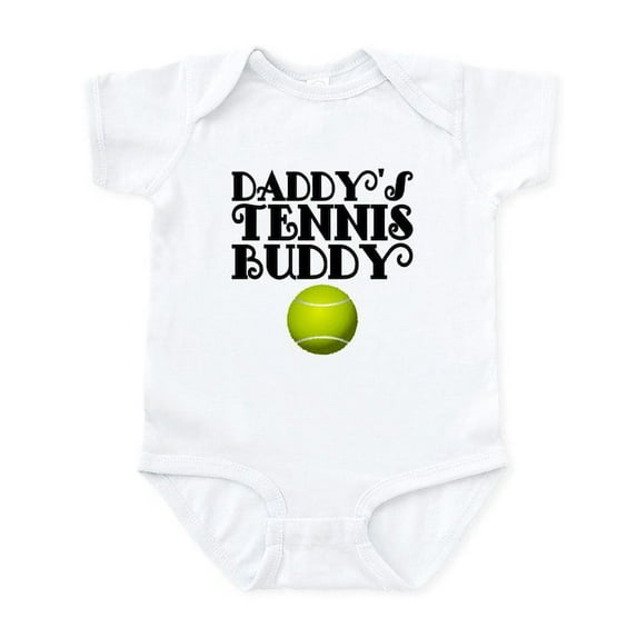 CafePress - Daddys Tennis Buddy Body Suit - Baby Light Bodysuit, Size Newborn - 24 Months
