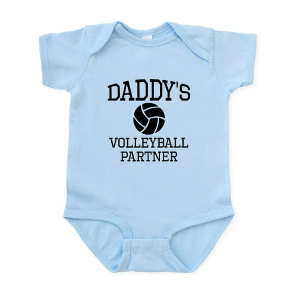 CafePress - Daddys Volleyball Partner Body Suit - Baby Light Bodysuit, Size Newborn - 24 Months