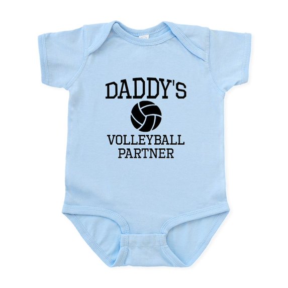 CafePress - Daddys Volleyball Partner Body Suit - Baby Light Bodysuit, Size Newborn - 24 Months