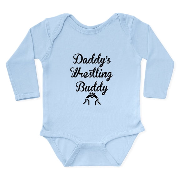 CafePress - Daddys Wrestling Buddy Body Suit - Long Sleeve Cotton Baby Bodysuit