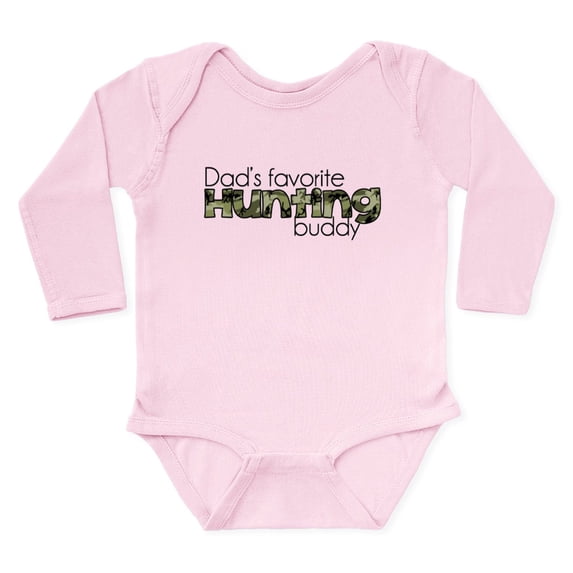 CafePress - Dads Favorite Hunting Buddy Body Suit - Long Sleeve Cotton Baby Bodysuit