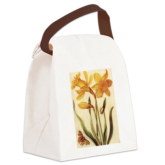 CafePress - Daffodil By Merian - Canvas Lunch Bag with Strap Handle