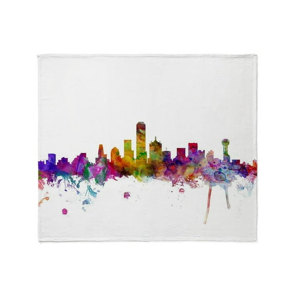 CafePress - Dallas Texas Skyline Throw Blanket - Soft Fleece Throw Blanket, 50"x60" for All Ages