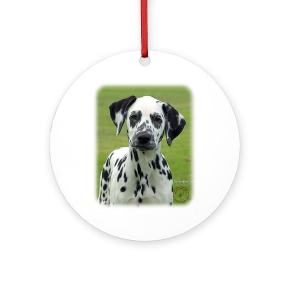 CafePress - Dalmatian 9W008D 021 - Round Wood Ornament 4"