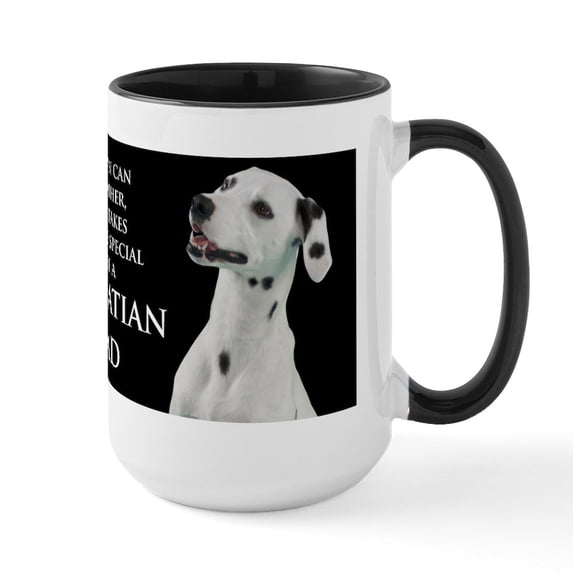 CafePress - Dalmatian Dad Large Mug - 15 oz Ceramic Large White Novelty Mug